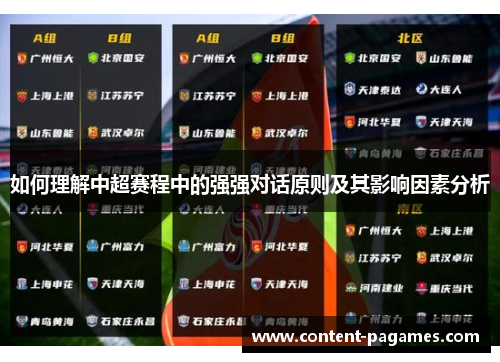 如何理解中超赛程中的强强对话原则及其影响因素分析 如何理解中超赛程中的强强对话原则及其影响因素分析